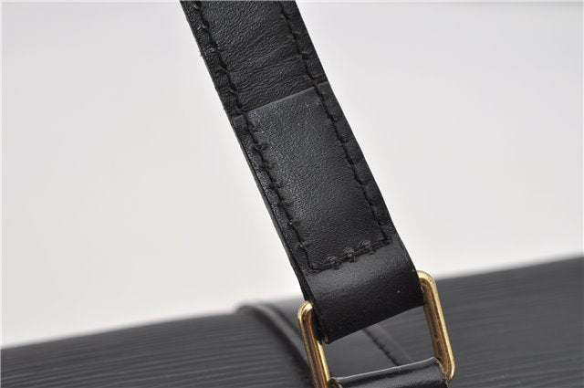 Authentic Louis Vuitton Epi Soufflot Black Hand Bag M52222 LV 5046F