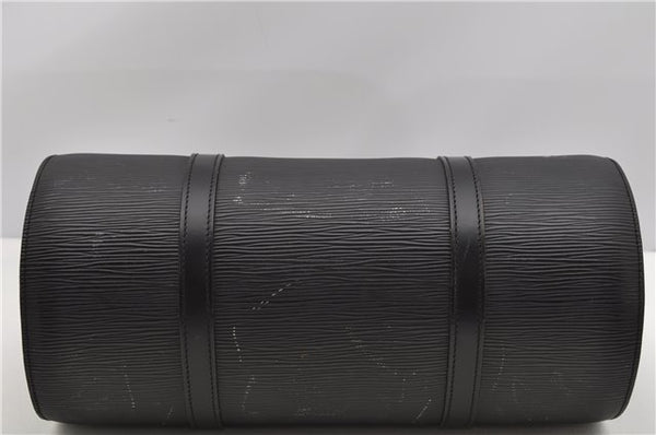 Authentic Louis Vuitton Epi Soufflot Black Hand Bag M52222 LV 5046F