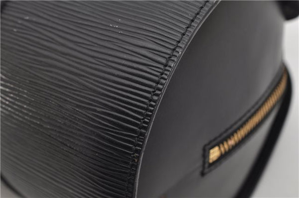 Authentic Louis Vuitton Epi Soufflot Black Hand Bag M52222 LV 5046F