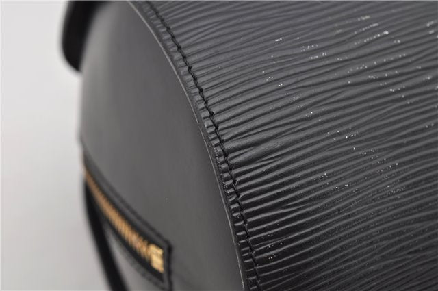 Authentic Louis Vuitton Epi Soufflot Black Hand Bag M52222 LV 5046F
