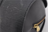 Authentic Louis Vuitton Epi Soufflot Black Hand Bag M52222 LV 5046F