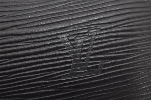 Authentic Louis Vuitton Epi Soufflot Black Hand Bag M52222 LV 5046F