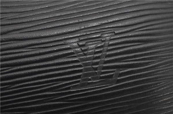Authentic Louis Vuitton Epi Soufflot Black Hand Bag M52222 LV 5046F