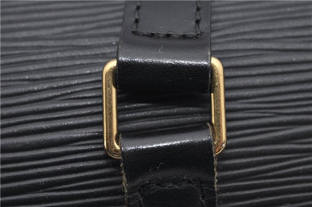 Authentic Louis Vuitton Epi Soufflot Black Hand Bag M52222 LV 5046F