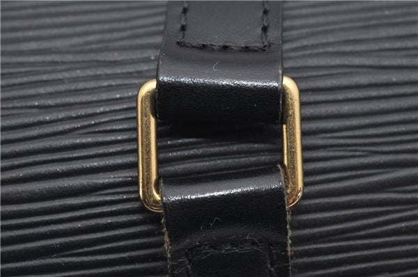 Authentic Louis Vuitton Epi Soufflot Black Hand Bag M52222 LV 5046F