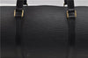 Authentic Louis Vuitton Epi Soufflot Black Hand Bag M52222 LV 5046F