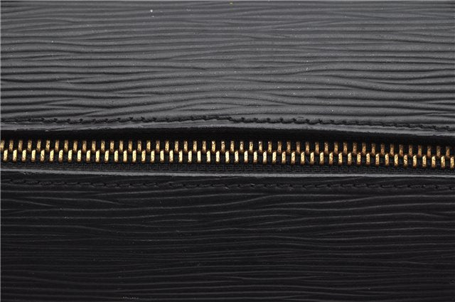 Authentic Louis Vuitton Epi Soufflot Black Hand Bag M52222 LV 5046F