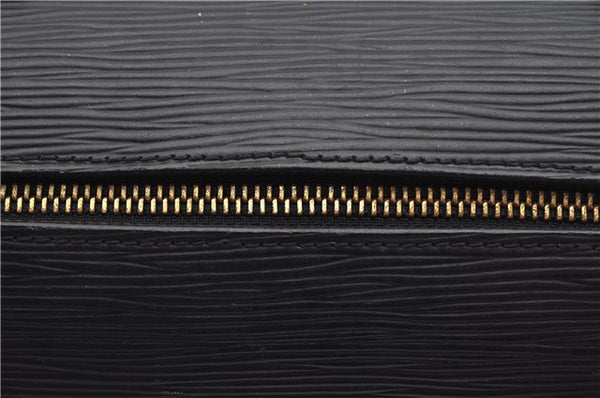 Authentic Louis Vuitton Epi Soufflot Black Hand Bag M52222 LV 5046F