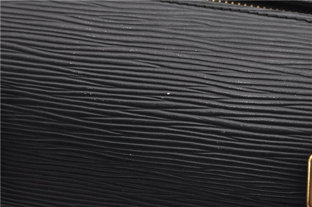 Authentic Louis Vuitton Epi Soufflot Black Hand Bag M52222 LV 5046F