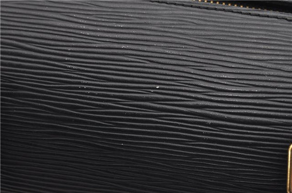 Authentic Louis Vuitton Epi Soufflot Black Hand Bag M52222 LV 5046F