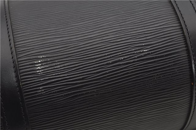 Authentic Louis Vuitton Epi Soufflot Black Hand Bag M52222 LV 5046F