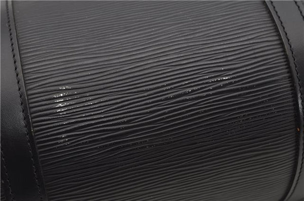 Authentic Louis Vuitton Epi Soufflot Black Hand Bag M52222 LV 5046F