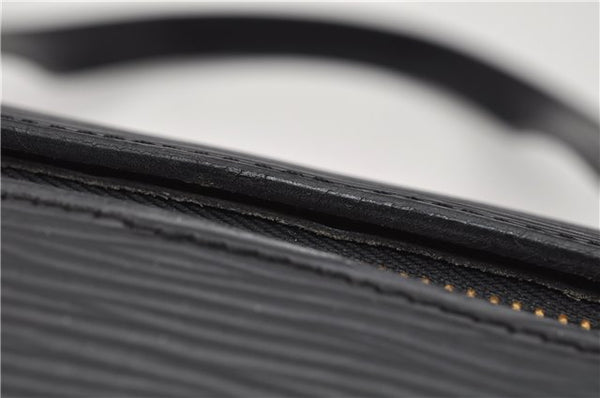 Authentic Louis Vuitton Epi Soufflot Black Hand Bag M52222 LV 5046F