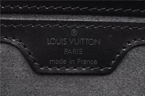 Authentic Louis Vuitton Epi Soufflot Black Hand Bag M52222 LV 5046F