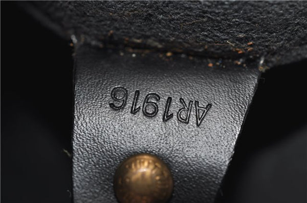 Authentic Louis Vuitton Epi Soufflot Black Hand Bag M52222 LV 5046F