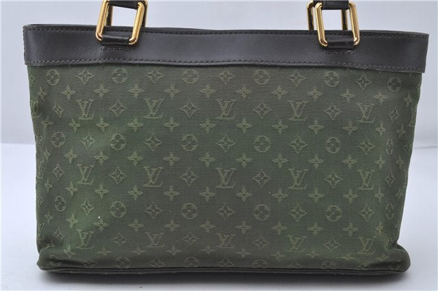 Auth Louis Vuitton Monogram Mini Lucille PM Hand Bag Green Khaki M92682 LV 5048D
