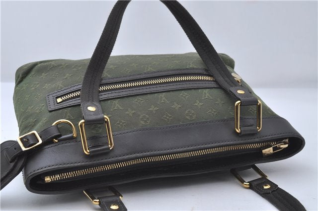 Auth Louis Vuitton Monogram Mini Lucille PM Hand Bag Green Khaki M92682 LV 5048D