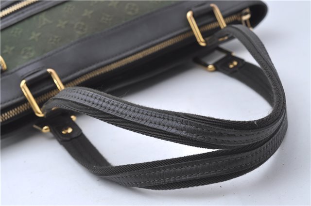 Auth Louis Vuitton Monogram Mini Lucille PM Hand Bag Green Khaki M92682 LV 5048D