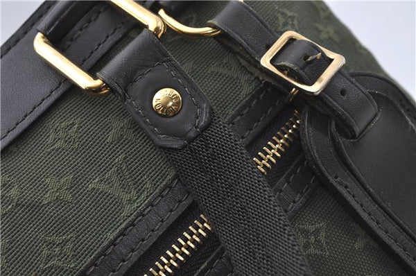 Auth Louis Vuitton Monogram Mini Lucille PM Hand Bag Green Khaki M92682 LV 5048D