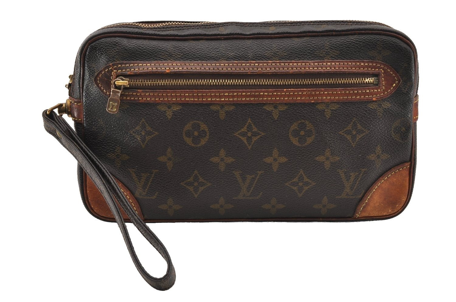 Authentic Louis Vuitton Monogram Marly Dragonne GM M51825 Clutch Bag Junk 5049I