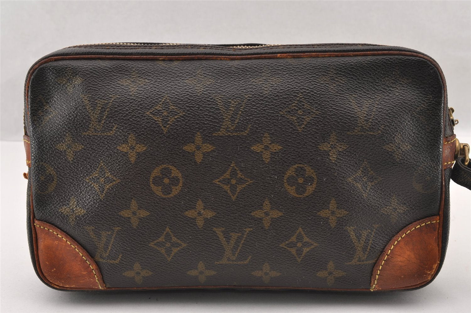 Authentic Louis Vuitton Monogram Marly Dragonne GM M51825 Clutch Bag Junk 5049I
