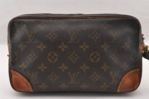 Authentic Louis Vuitton Monogram Marly Dragonne GM M51825 Clutch Bag Junk 5049I