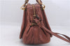 Authentic Chloe Paraty 2Way Shoulder Hand Bag Brown 5050D