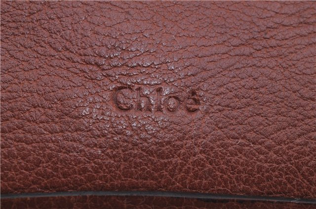 Authentic Chloe Paraty 2Way Shoulder Hand Bag Brown 5050D