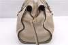 Authentic BURBERRY Vintage Leather 2Way Shoulder Tote Bag Beige 5051F