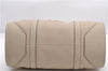 Authentic BURBERRY Vintage Leather 2Way Shoulder Tote Bag Beige 5051F