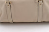 Authentic BURBERRY Vintage Leather 2Way Shoulder Tote Bag Beige 5051F