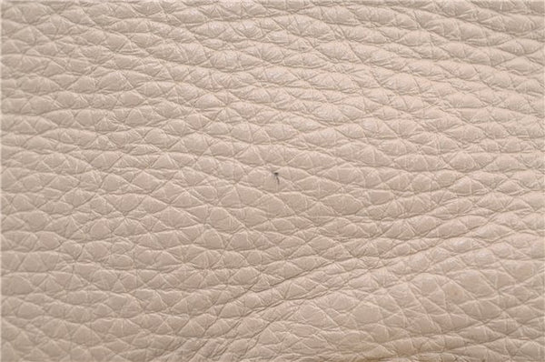 Authentic BURBERRY Vintage Leather 2Way Shoulder Tote Bag Beige 5051F