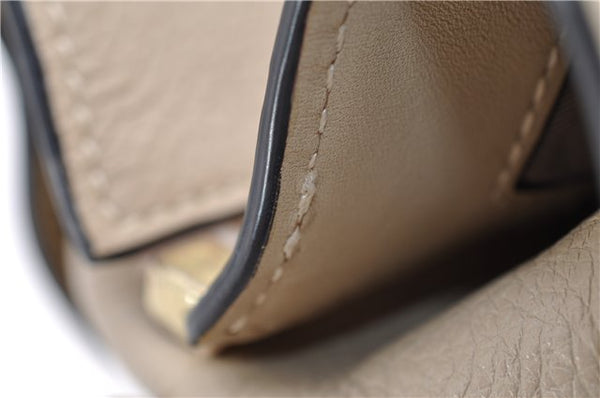 Authentic BURBERRY Vintage Leather 2Way Shoulder Tote Bag Beige 5051F