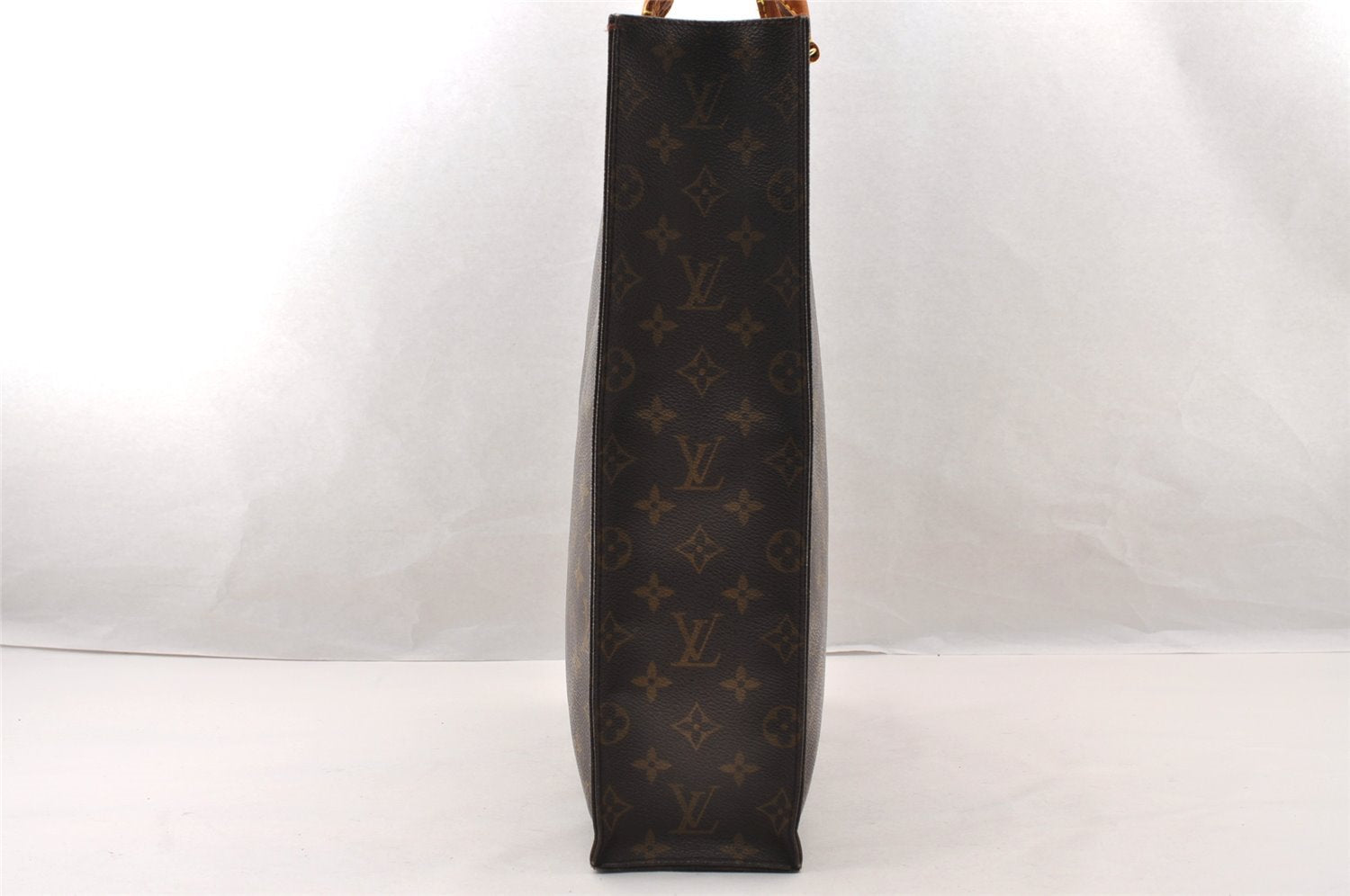 Authentic Louis Vuitton Monogram Sac Plat Hand Tote Bag M51140 LV 5051I