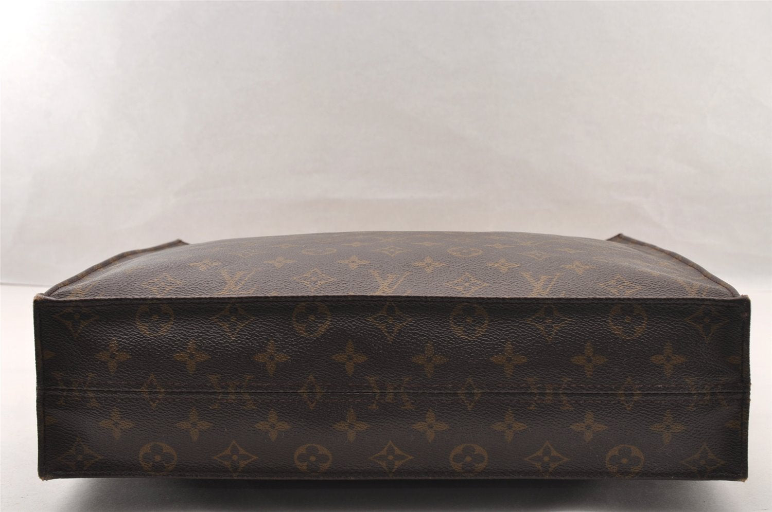 Authentic Louis Vuitton Monogram Sac Plat Hand Tote Bag M51140 LV 5051I