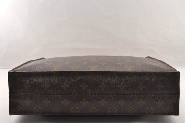 Authentic Louis Vuitton Monogram Sac Plat Hand Tote Bag M51140 LV 5051I