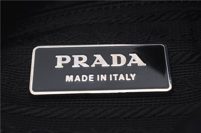 Authentic PRADA Nylon Leather Shoulder Cross Body Bag Purse Black 5052D