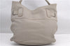 Authentic BURBERRY Vintage Leather 2Way Shoulder Cross Body Bag Gray 5053F