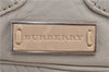 Authentic BURBERRY Vintage Leather 2Way Shoulder Cross Body Bag Gray 5053F