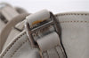 Authentic BURBERRY Vintage Leather 2Way Shoulder Cross Body Bag Gray 5053F