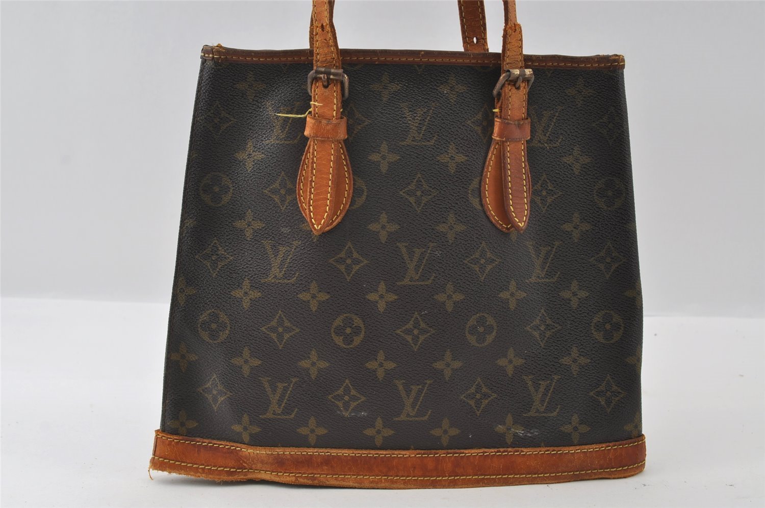 Authentic Louis Vuitton Monogram Bucket PM Shoulder Tote Bag M42238 Junk 5053I
