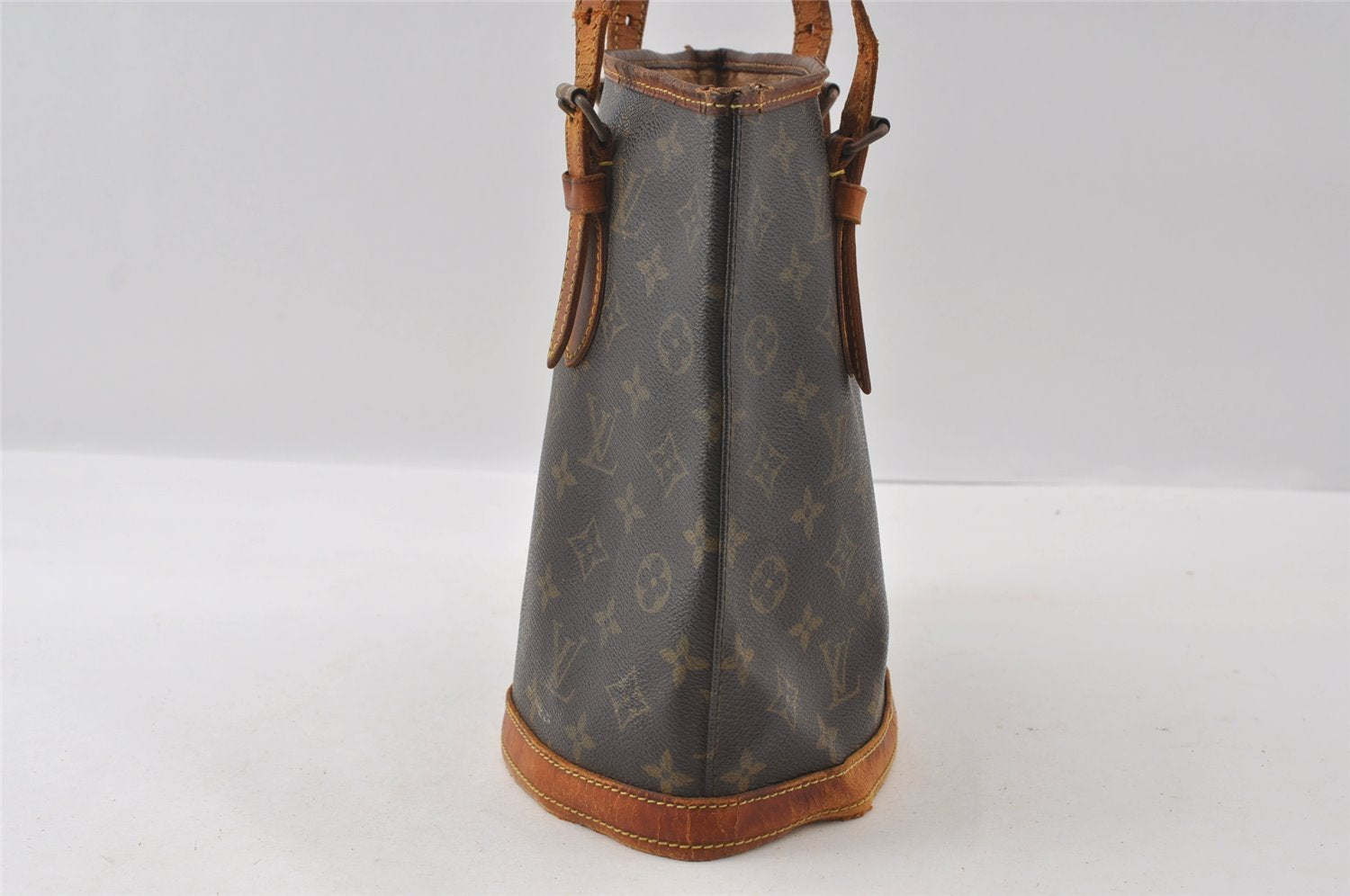 Authentic Louis Vuitton Monogram Bucket PM Shoulder Tote Bag M42238 Junk 5053I