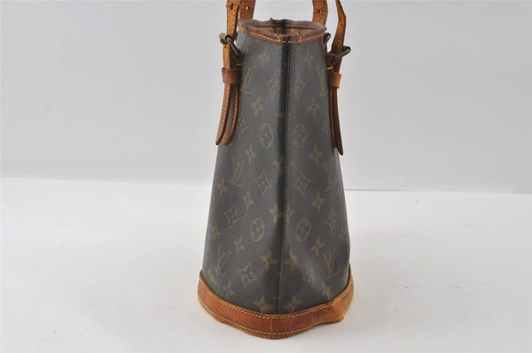 Authentic Louis Vuitton Monogram Bucket PM Shoulder Tote Bag M42238 Junk 5053I