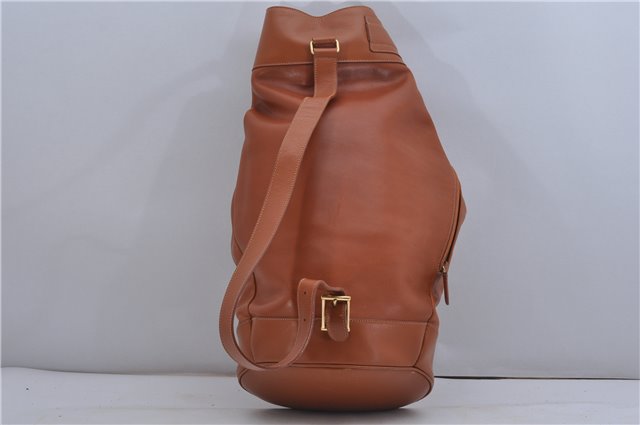 Authentic GUCCI Vintage Shoulder Bag Leather Brown 5054F