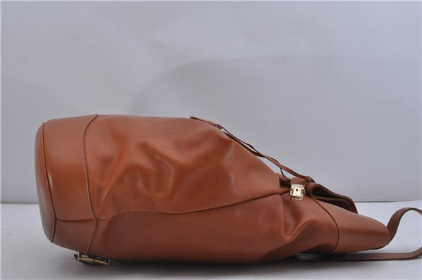 Authentic GUCCI Vintage Shoulder Bag Leather Brown 5054F