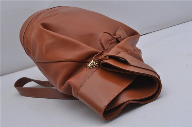 Authentic GUCCI Vintage Shoulder Bag Leather Brown 5054F