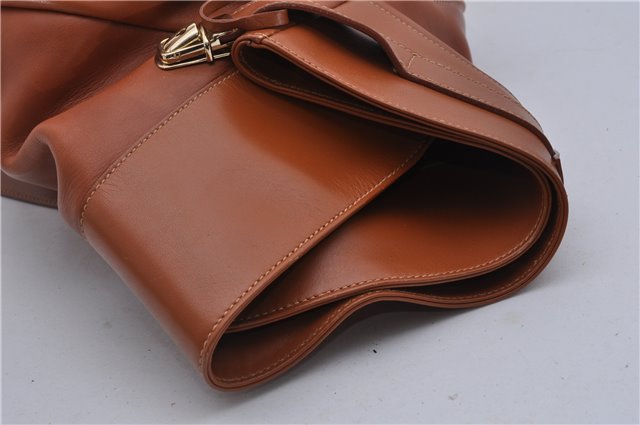 Authentic GUCCI Vintage Shoulder Bag Leather Brown 5054F