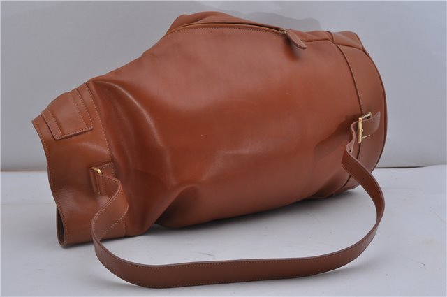 Authentic GUCCI Vintage Shoulder Bag Leather Brown 5054F