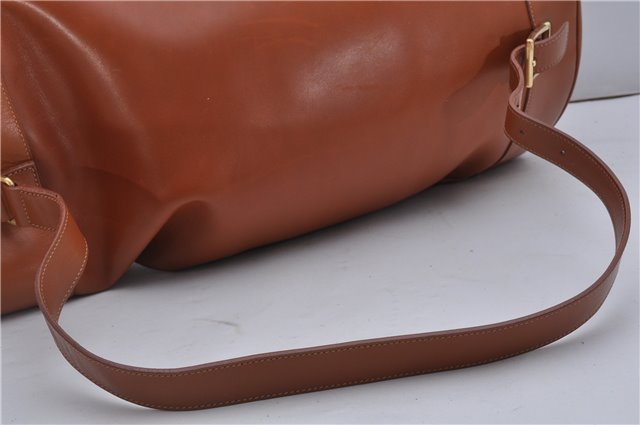 Authentic GUCCI Vintage Shoulder Bag Leather Brown 5054F