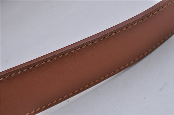 Authentic GUCCI Vintage Shoulder Bag Leather Brown 5054F